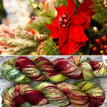 Load image into Gallery viewer, Poinsettia, merino nylon sock yarn