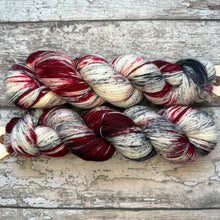 Load image into Gallery viewer, Winter Berries Sparkle, merino nylon sock yarn