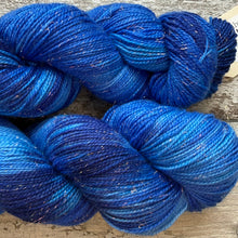 Load image into Gallery viewer, Moonstone Mermaid, merino sparkle sock yarn
