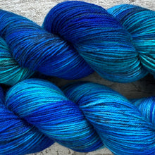 Load image into Gallery viewer, Hemipeacock, merino nylon sock yarn
