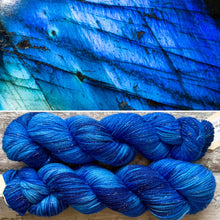 Load image into Gallery viewer, Moonstone Mermaid, merino sparkle sock yarn
