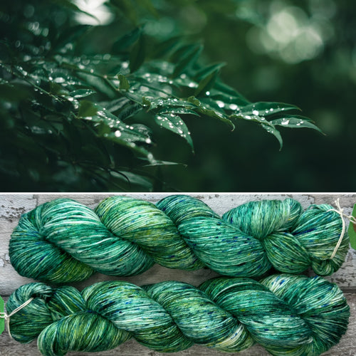 Spring Greens, merino nylon sock yarn
