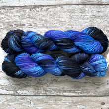 Load image into Gallery viewer, Common Blue Butterfly, merino nylon sock yarn