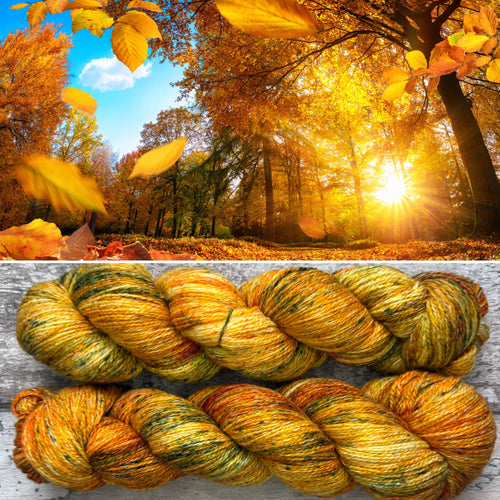 Leaves and Light, merino pima cotton 4ply yarn