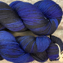 Load image into Gallery viewer, Night Ocean, merino nylon sock yarn