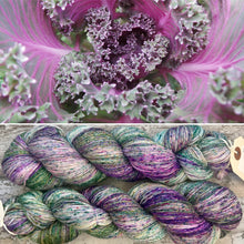 Load image into Gallery viewer, Ornamental Cabbage, merino nylon sock yarn
