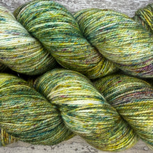 Load image into Gallery viewer, A Winter Rose, silver sparkle sock yarn