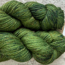 Load image into Gallery viewer, Mossy Frog Sparkle, merino nylon sock yarn