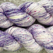 Load image into Gallery viewer, Crocuses in the Snow Mermaid Sparkle, merino nylon sock yarn