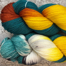 Load image into Gallery viewer, (April) European Bee Eater, merino nylon sock yarn