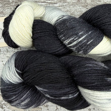 Load image into Gallery viewer, Tuxedo Cat, merino nylon sock yarn