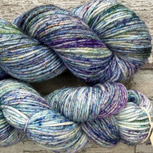 Load image into Gallery viewer, View of the Campsies DK, merino mermaid sparkle yarn