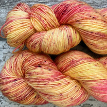 Load image into Gallery viewer, Raspberry Ripple ice cream, merino nylon sock yarn