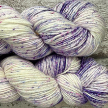 Load image into Gallery viewer, Crocuses in the Snow Mermaid Sparkle DK, merino nylon yarn