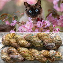 Load image into Gallery viewer, Amongst the Flowers, merino nylon sock yarn