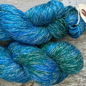 Peacock, merino pima cotton 4ply yarn