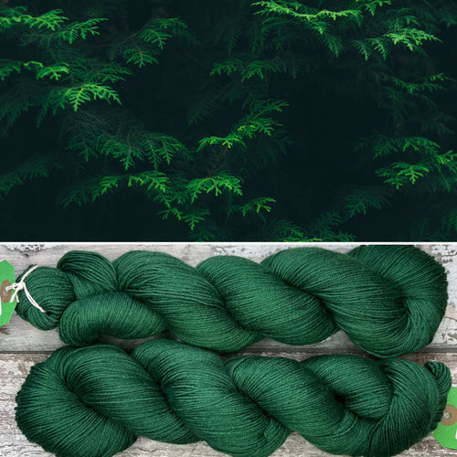 Dark Forest, merino nylon sock yarn