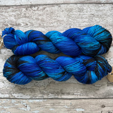 Load image into Gallery viewer, Blue Morpho Butterfly, merino nylon sock yarn