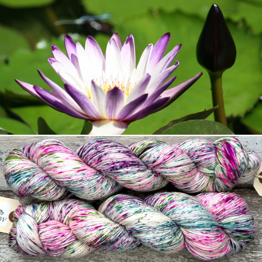 Summer Pond, merino nylon sock yarn