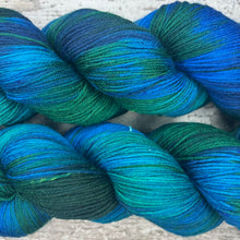 Load image into Gallery viewer, Peacock, merino nylon sock yarn