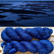 Load image into Gallery viewer, Ocean Mermaid, merino sparkle sock yarn