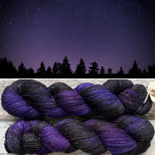 Load image into Gallery viewer, Distant Galaxies Mermaid Sparkle, merino nylon sock yarn