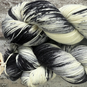 Silver Bengal Cat, merino nylon sock yarn