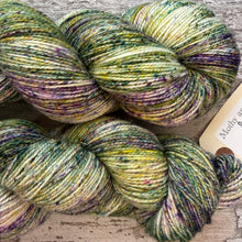 Load image into Gallery viewer, Summer Woodland, merino mermaid sparkle sock yarn