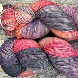 Sunrise from the Shore, merino nylon sock yarn