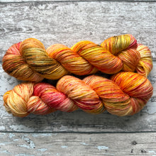 Load image into Gallery viewer, Sunset with Friends, merino nylon sock yarn