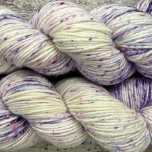 Load image into Gallery viewer, Crocuses in the Snow Mermaid Sparkle DK, merino nylon yarn
