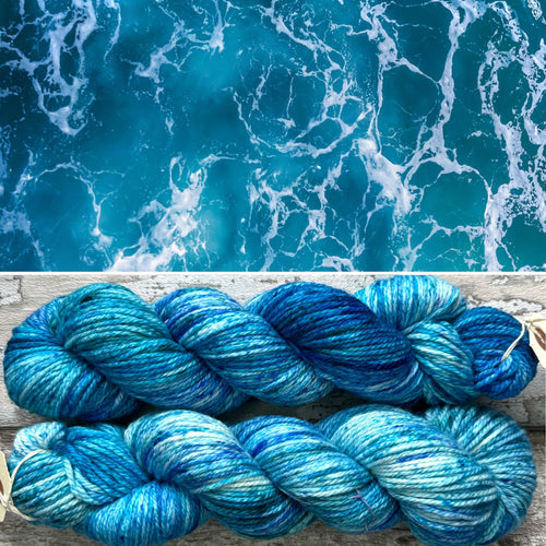 Turquoise Sea Aran, soft superwash merino yarn