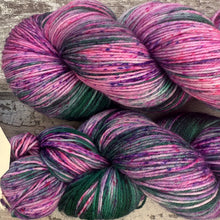 Load image into Gallery viewer, Winter Cyclamen, merino nylon sock yarn