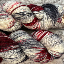Load image into Gallery viewer, Winter Berries Sparkle, merino nylon sock yarn