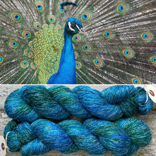 Load image into Gallery viewer, Peacock, merino pima cotton 4ply yarn