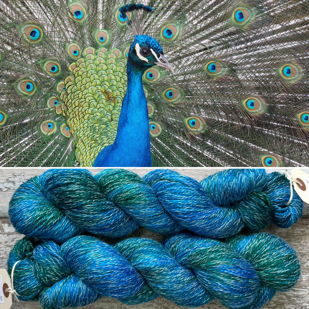 Peacock, merino pima cotton 4ply yarn