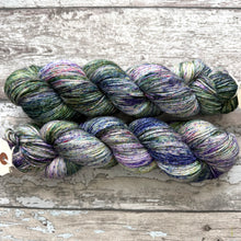 Load image into Gallery viewer, Flower Fairies, merino mermaid sparkle sock yarn