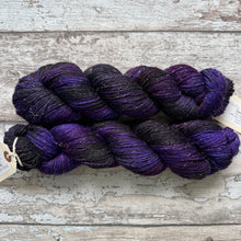 Load image into Gallery viewer, Distant Galaxies DK Mermaid Sparkle, merino nylon yarn