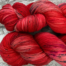 Load image into Gallery viewer, Rebellious Red Rose, merino nylon sock yarn