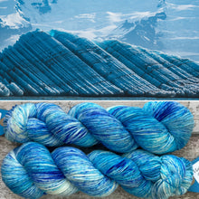 Load image into Gallery viewer, Ice Blue Sea, merino nylon sock yarn