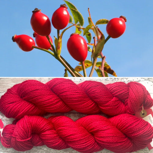 Rosehip Aran, soft superwash merino yarn