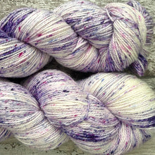 Load image into Gallery viewer, Crocuses in the Snow Mermaid Sparkle, merino nylon sock yarn