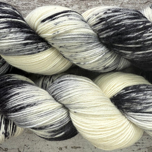 Silver Bengal Cat, merino nylon sock yarn