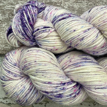 Load image into Gallery viewer, Crocuses in the Snow Mermaid Sparkle DK, merino nylon yarn