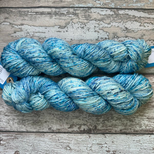 Ice Blue Sea Aran, soft superwash merino yarn