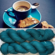 Load image into Gallery viewer, Simply Teal, merino nylon sock yarn