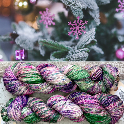 Seasonal Joy, merino nylon sock yarn