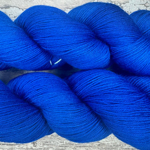 My Perfect Blue, merino nylon sock yarn