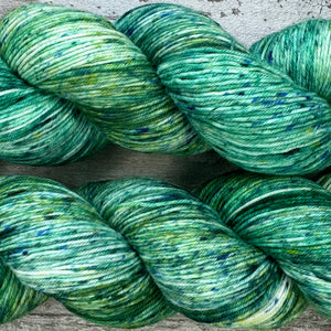 Spring Greens, merino nylon sock yarn