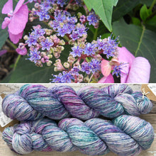 Load image into Gallery viewer, Lacecap Hydrangea, merino nylon sock yarn